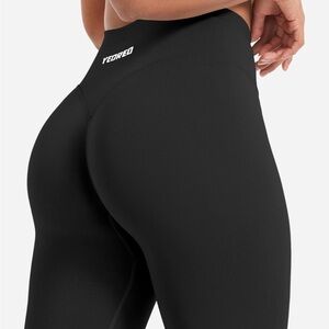 Women's Black High-Waisted Leggings 2 Pair Gray and Black
